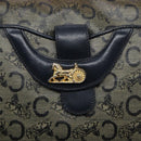 CELINE C Sulky Shoulder Bag PVC Navy Gold Auth 138826-14