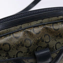 CELINE C Sulky Shoulder Bag PVC Navy Gold Auth 138826-15