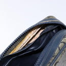 CELINE C Sulky Shoulder Bag PVC Navy Gold Auth 138826-21