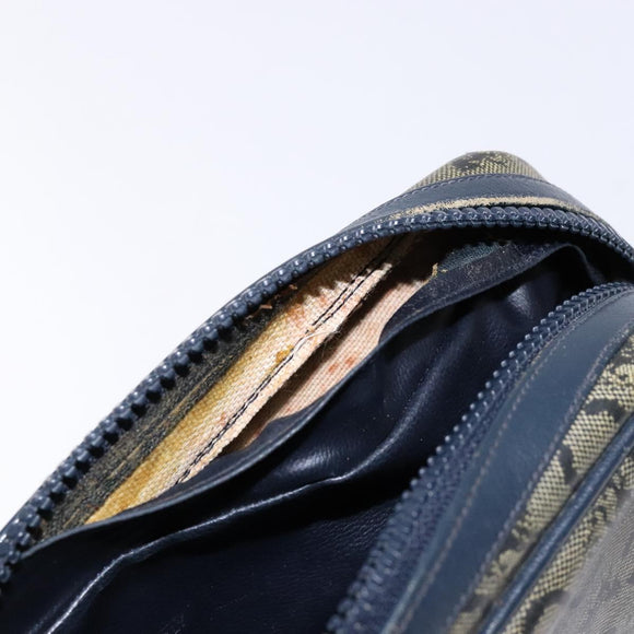 CELINE C Sulky Shoulder Bag PVC Navy Gold Auth 138826