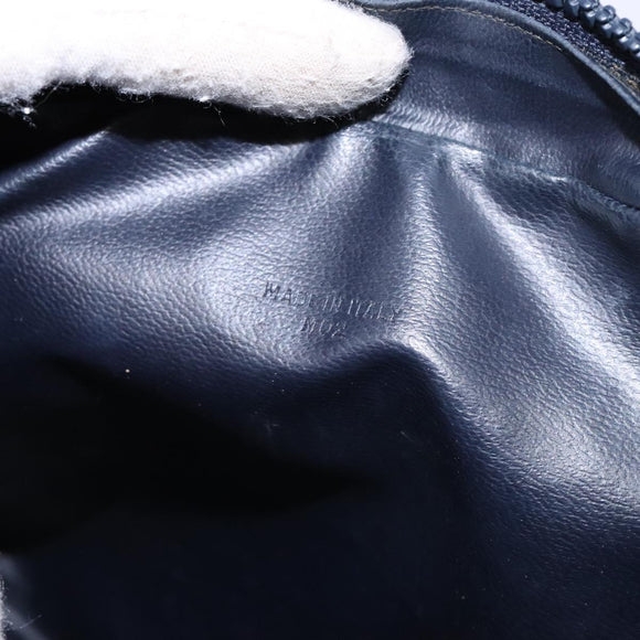 CELINE C Sulky Shoulder Bag PVC Navy Gold Auth 138826