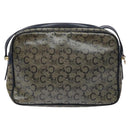 CELINE C Sulky Shoulder Bag PVC Navy Gold Auth 138826-3