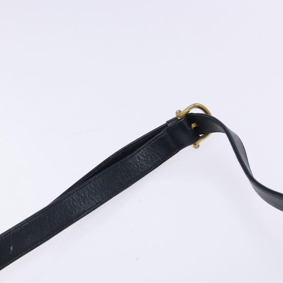 CELINE C Sulky Shoulder Bag PVC Navy Gold Auth 138826