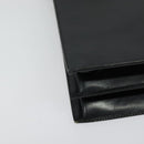 Christian Dior Hand Bag Leather 2way Black Gold Auth 138827-13
