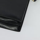 Christian Dior Hand Bag Leather 2way Black Gold Auth 138827-14