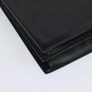 Christian Dior Hand Bag Leather 2way Black Gold Auth 138827-15