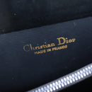 Christian Dior Hand Bag Leather 2way Black Gold Auth 138827-17
