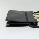Christian Dior Hand Bag Leather 2way Black Gold Auth 138827-5