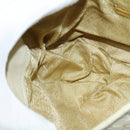 BOTTEGA VENETA INTRECCIATO Hand Bag Leather 2way White Gold Auth 138828-22