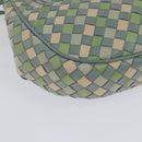 BOTTEGA VENETA INTRECCIATO Shoulder Bag Leather Light Blue Gold Auth 138829-17