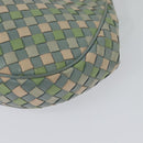 BOTTEGA VENETA INTRECCIATO Shoulder Bag Leather Light Blue Gold Auth 138829-18