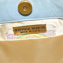 BOTTEGA VENETA INTRECCIATO Shoulder Bag Leather Light Blue Gold Auth 138829-19
