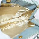 BOTTEGA VENETA INTRECCIATO Shoulder Bag Leather Light Blue Gold Auth 138829-20