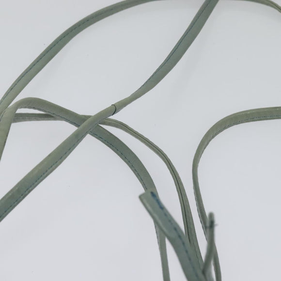 BOTTEGA VENETA INTRECCIATO Shoulder Bag Leather Light Blue Gold Auth 138829