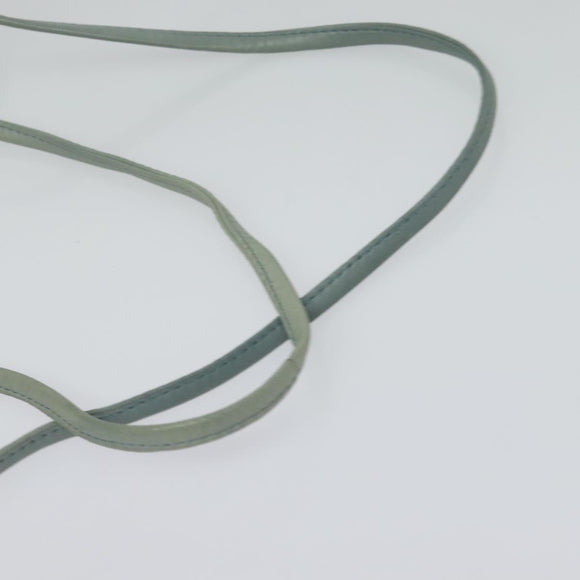 BOTTEGA VENETA INTRECCIATO Shoulder Bag Leather Light Blue Gold Auth 138829