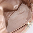 BURBERRY Nova Check Hand Bag Canvas Beige Gold Auth 138832-11