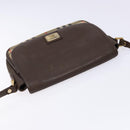 Burberrys Nova Check Shoulder Bag Leather Canvas Beige Gold Auth 138835-6