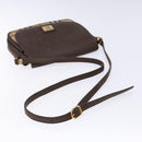 Burberrys Nova Check Shoulder Bag Leather Canvas Beige Gold Auth 138835-7