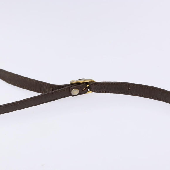 Burberrys Nova Check Shoulder Bag Leather Canvas Beige Gold Auth 138835