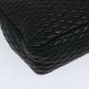 BALLY Chain Shoulder Bag Leather Black Gold Auth 138837-16