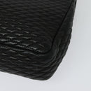 BALLY Chain Shoulder Bag Leather Black Gold Auth 138837-17