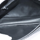 BALLY Chain Shoulder Bag Leather Black Gold Auth 138837-10