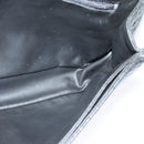 BALLY Chain Shoulder Bag Leather Black Gold Auth 138837-21