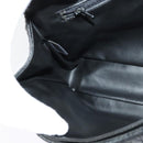 BALLY Chain Shoulder Bag Leather Black Gold Auth 138837-22