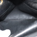 BALLY Chain Shoulder Bag Leather Black Gold Auth 138837-24