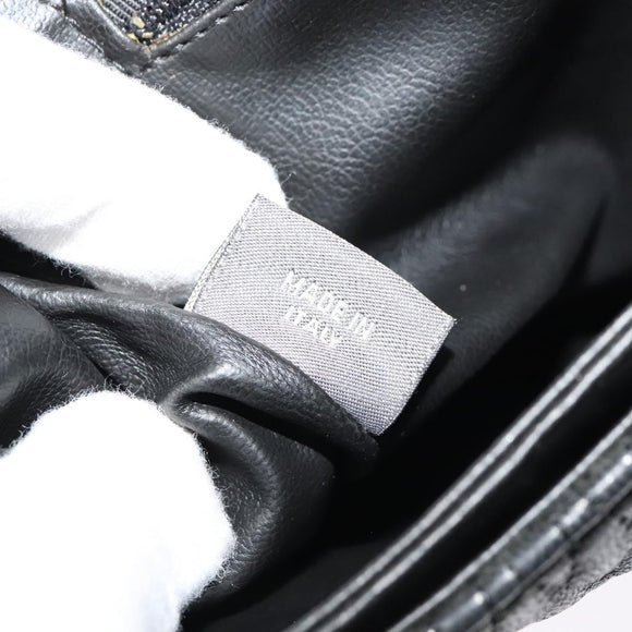 BALLY Chain Shoulder Bag Leather Black Gold Auth 138837