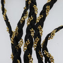 BALLY Chain Shoulder Bag Leather Black Gold Auth 138837-14