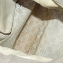 GUCCI Bamboo Hand Bag Leather 2way Gray Gold 282315 Auth 138839-16