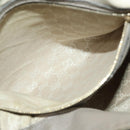 GUCCI Bamboo Hand Bag Leather 2way Gray Gold 282315 Auth 138839-19