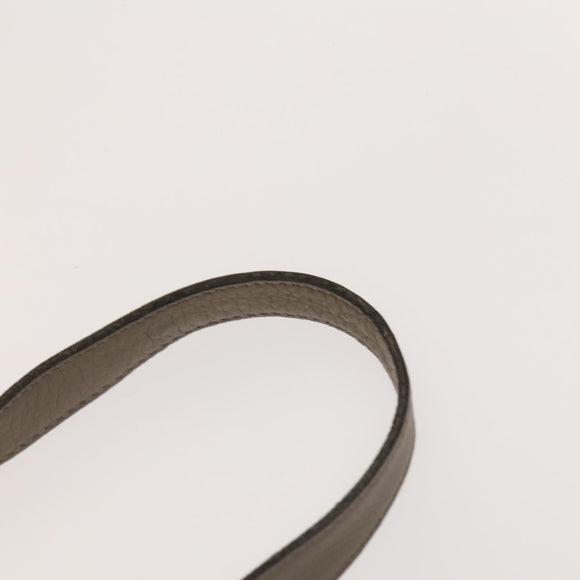 GUCCI Bamboo Hand Bag Leather 2way Gray Gold 282315 Auth 138839