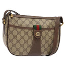 GUCCI GG Supreme Web Sherry Line Shoulder Bag Beige Gold 89 02 032 Auth 138841-1