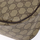 GUCCI GG Supreme Web Sherry Line Shoulder Bag Beige Gold 89 02 032 Auth 138841-12