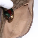 GUCCI GG Supreme Web Sherry Line Shoulder Bag Beige Gold 89 02 032 Auth 138841-21