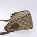 GUCCI GG Supreme Web Sherry Line Shoulder Bag Beige Gold 89 02 032 Auth 138841-5