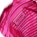 PRADA Shoulder Bag Nylon Pink Silver Auth 138846-16