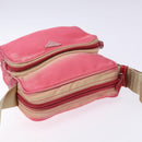 PRADA Shoulder Bag Nylon Pink Silver Auth 138846-6