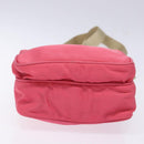 PRADA Shoulder Bag Nylon Pink Silver Auth 138846-9