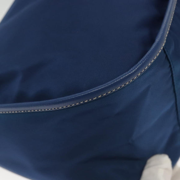 PRADA Hand Bag Nylon 2way Blue Gold Auth 138847