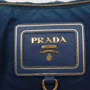 PRADA Hand Bag Nylon 2way Blue Gold Auth 138847-19