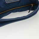 PRADA Hand Bag Nylon 2way Blue Gold Auth 138847-7