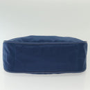 PRADA Hand Bag Nylon 2way Blue Gold Auth 138847-5