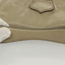PRADA Chain Shoulder Bag Leather Beige Gold Auth 138848-7