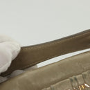 PRADA Chain Shoulder Bag Leather Beige Gold Auth 138848-8