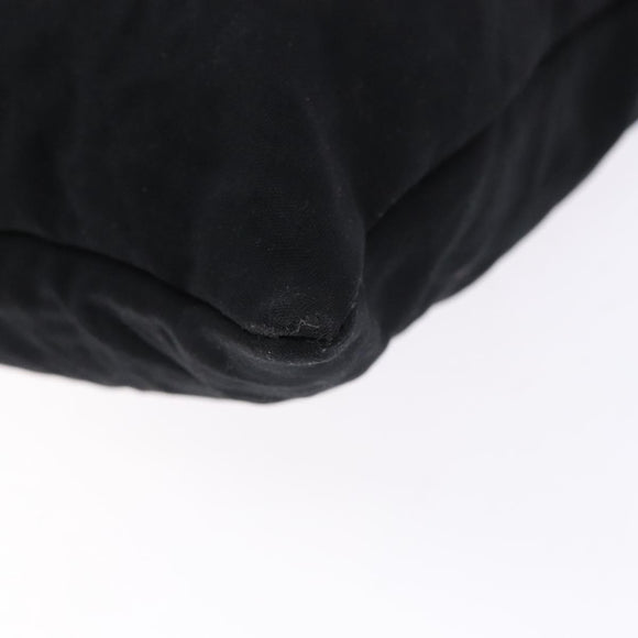 FENDI Tote Bag Nylon Black Silver Auth 138857