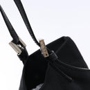 FENDI Tote Bag Nylon Black Silver Auth 138857-9