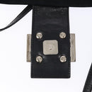 FENDI Tote Bag Nylon Black Silver Auth 138857-10